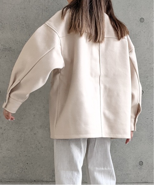 Per sist ence（パーシエンス）の「Per sist ence/パーシエンス　ウールライク CPOジャケット（その他アウター・レディース・ブラック/ベージュ/アイボリー/モカ・FREE）」の13枚目の写真