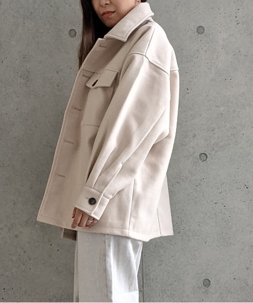 Per sist ence（パーシエンス）の「Per sist ence/パーシエンス　ウールライク CPOジャケット（その他アウター・レディース・ブラック/ベージュ/アイボリー/モカ・FREE）」の12枚目の写真