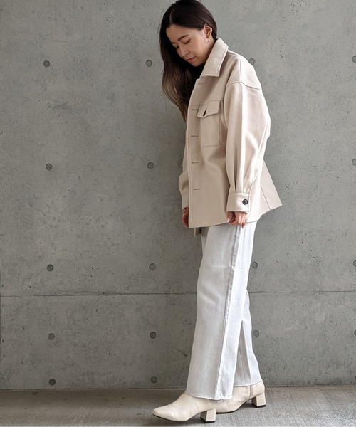 Per sist ence（パーシエンス）の「Per sist ence/パーシエンス　ウールライク CPOジャケット（その他アウター・レディース・ブラック/ベージュ/アイボリー/モカ・FREE）」の10枚目の写真