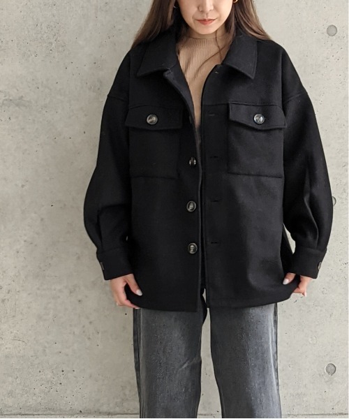 Per sist ence（パーシエンス）の「Per sist ence/パーシエンス　ウールライク CPOジャケット（その他アウター・レディース・ブラック/ベージュ/アイボリー/モカ・FREE）」の17枚目の写真