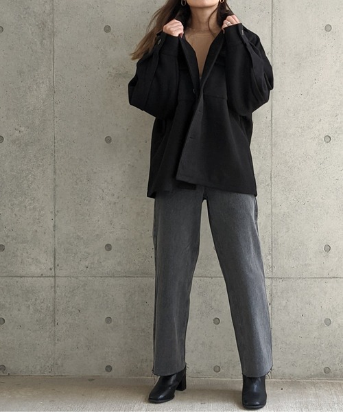 Per sist ence（パーシエンス）の「Per sist ence/パーシエンス　ウールライク CPOジャケット（その他アウター・レディース・ブラック/ベージュ/アイボリー/モカ・FREE）」の20枚目の写真