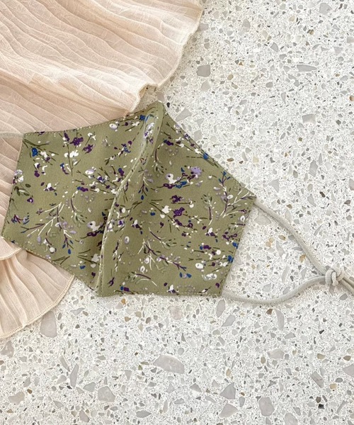 idem(イデム)の「idem silk flower mask/シルクフラワーマスク(マスク・レディース・ブラック/アイボリー/グリーン・FREE)」の19枚目の写真