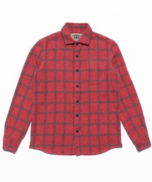 WOOLY HERRINGBONE PLAID SHIRTS