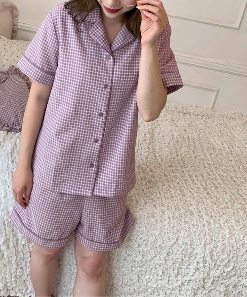 OLIVE des OLIVE（オリーブデオリーブ）の「ルームウェア2点set（ルームウェア/パジャマ・レディース・ラベンダー・FREE）」の3枚目の写真