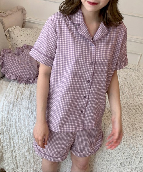 OLIVE des OLIVE（オリーブデオリーブ）の「ルームウェア2点set（ルームウェア/パジャマ・レディース・ラベンダー・FREE）」の4枚目の写真