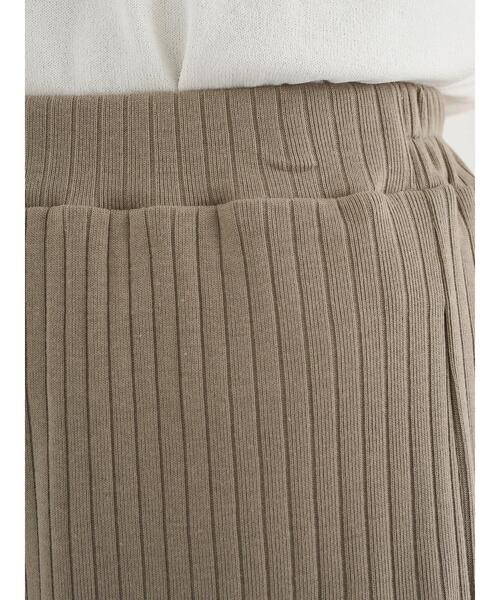 earth music&ecology（アースミュージックアンドエコロジー）の「リブストレートパンツ ＊（その他パンツ・レディース・ホワイト系その他2/グレイッシュベージュ/ブラック・FREE）」の10枚目の写真