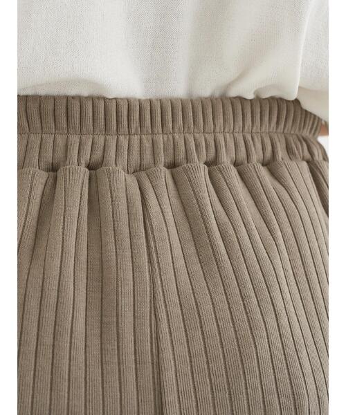 earth music&ecology（アースミュージックアンドエコロジー）の「リブストレートパンツ ＊（その他パンツ・レディース・ホワイト系その他2/グレイッシュベージュ/ブラック・FREE）」の11枚目の写真