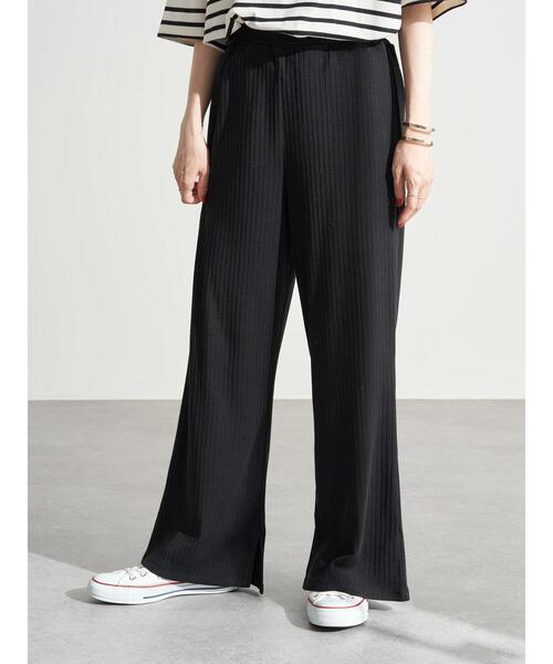 earth music&ecology（アースミュージックアンドエコロジー）の「リブストレートパンツ ＊（その他パンツ・レディース・ホワイト系その他2/グレイッシュベージュ/ブラック・FREE）」の22枚目の写真