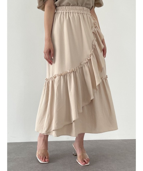SLURR（スラ―）の「フリルロングスカート（スカート・レディース・アイボリー/モカ・FREE）」の11枚目の写真