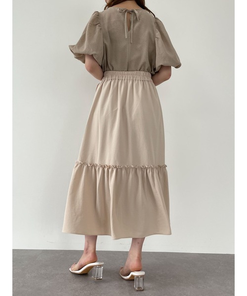 SLURR（スラ―）の「フリルロングスカート（スカート・レディース・アイボリー/モカ・FREE）」の15枚目の写真