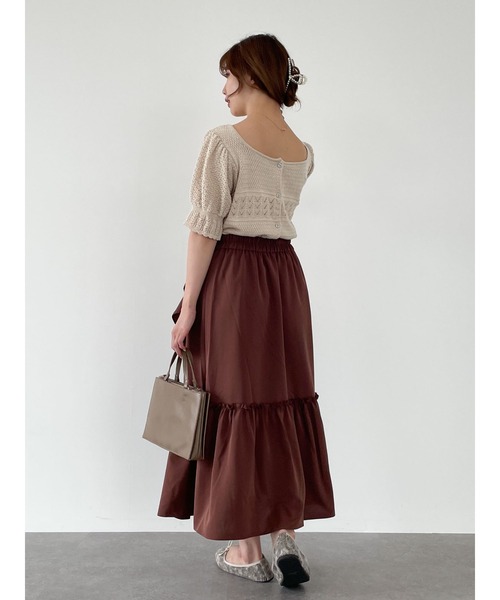 SLURR（スラ―）の「フリルロングスカート（スカート・レディース・アイボリー/モカ・FREE）」の20枚目の写真