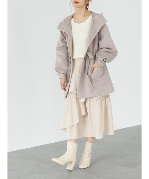 SLURR（スラ―）の「フリルロングスカート（スカート・レディース・アイボリー/モカ・FREE）」の9枚目の写真