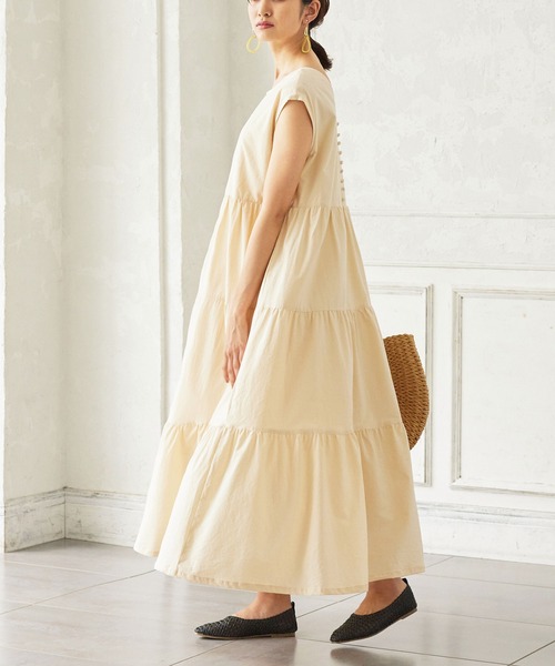 Lettuce コウベレタス のファッション Kobe マルチwayボタンディテールティアードワンピース ワンピース