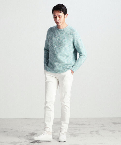 TOMORROWLAND （トゥモローランド）の「モヘアウールナイロン メランジクルーネックニット（ニット/セーター・メンズ・グレー/ピンク/ライトブルー・S/M）」の5枚目の写真