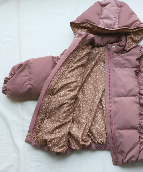 apres les cours（アプレレクール）の「肩フリルダウンジャケット_撥水加工（ダウンジャケット/コート・キッズ・ベージュ/ピンク・140/120/100）」の10枚目の写真