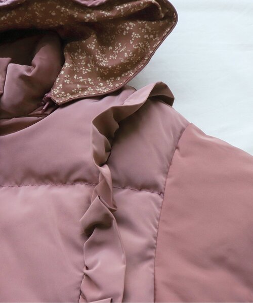 apres les cours（アプレレクール）の「肩フリルダウンジャケット_撥水加工（ダウンジャケット/コート・キッズ・ベージュ/ピンク・140/120/100）」の21枚目の写真