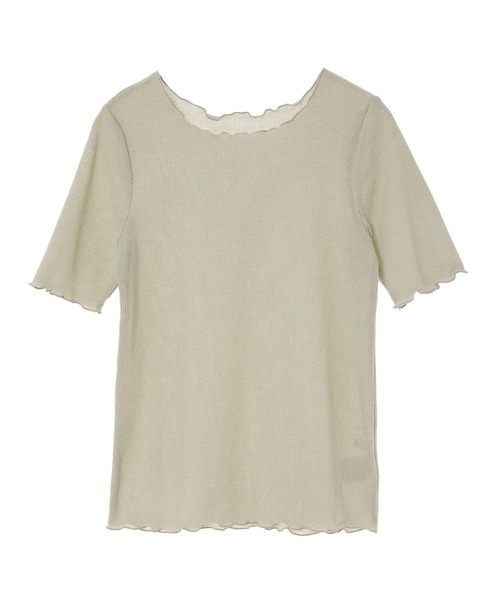 fifth(フィフス)の「ラメ入りメローリブトップス(Tシャツ/カットソー・レディース・ライトグレー/ライトブルー/ライトグリーン・MEDIUM)」の4枚目の写真