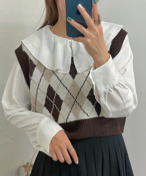 WEGO(ウィゴー)の「WEGO/コンパクトニットベスト(ベスト・レディース・その他1/その他2/その他3/その他4/アニマル/マルチ/その他5/その他11/その他12/その他13/その他6/その他7/その他8/その他9/その他10/その他14/その他17/その他16/その他15/その他19/その他20/その他21/その他18・FREE)」の12枚目の写真