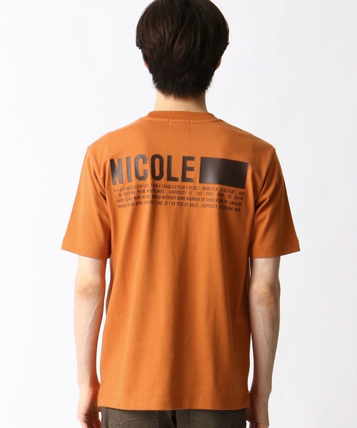 NICOLE CLUB FOR MEN（ニコルクラブフォーメン）の「ロゴプリントポケットＴシャツ（Tシャツ/カットソー・メンズ・ホワイト/ライトグレー/ブラック/テラコッタ・M/L/LL）」の9枚目の写真