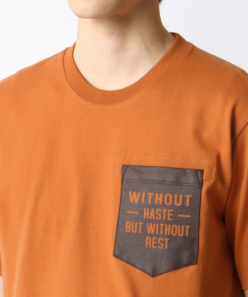 NICOLE CLUB FOR MEN（ニコルクラブフォーメン）の「ロゴプリントポケットＴシャツ（Tシャツ/カットソー・メンズ・ホワイト/ライトグレー/ブラック/テラコッタ・M/L/LL）」の12枚目の写真