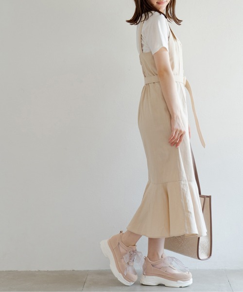 OLIVE des OLIVE（オリーブデオリーブ）の「シアーリボンスニーカー（スニーカー・レディース・ブラック/オフホワイト/ベージュ・MEDIUM/LARGE）」の17枚目の写真