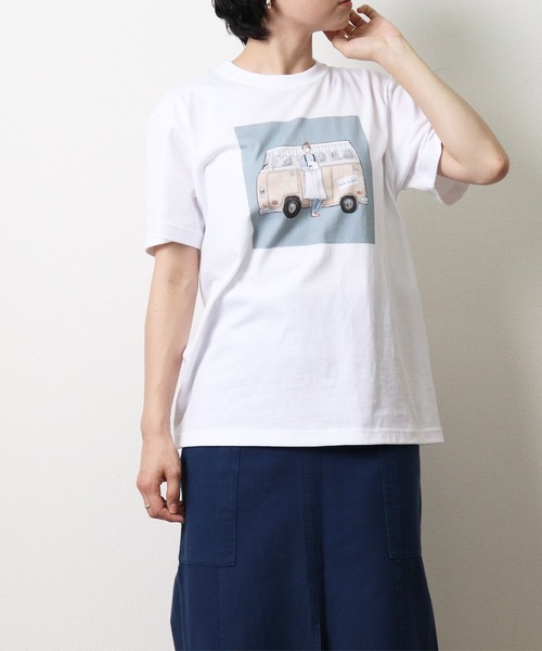 salle de bal(サルデバル)の「salle de bal / サルデバル salle de bal x ハマダユウヤ イラストプリントTシャツ(Tシャツ/カットソー・レディース・その他2/その他1・M)」の8枚目の写真