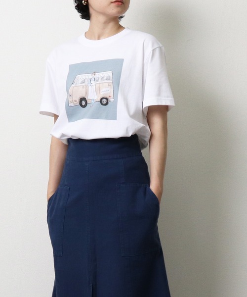 salle de bal(サルデバル)の「salle de bal / サルデバル salle de bal x ハマダユウヤ イラストプリントTシャツ(Tシャツ/カットソー・レディース・その他2/その他1・M)」の9枚目の写真