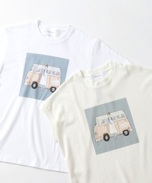 salle de bal(サルデバル)の「salle de bal / サルデバル salle de bal x ハマダユウヤ イラストプリントTシャツ(Tシャツ/カットソー・レディース・その他2/その他1・M)」の13枚目の写真