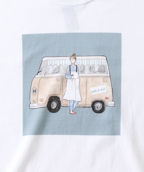 salle de bal(サルデバル)の「salle de bal / サルデバル salle de bal x ハマダユウヤ イラストプリントTシャツ(Tシャツ/カットソー・レディース・その他2/その他1・M)」の6枚目の写真