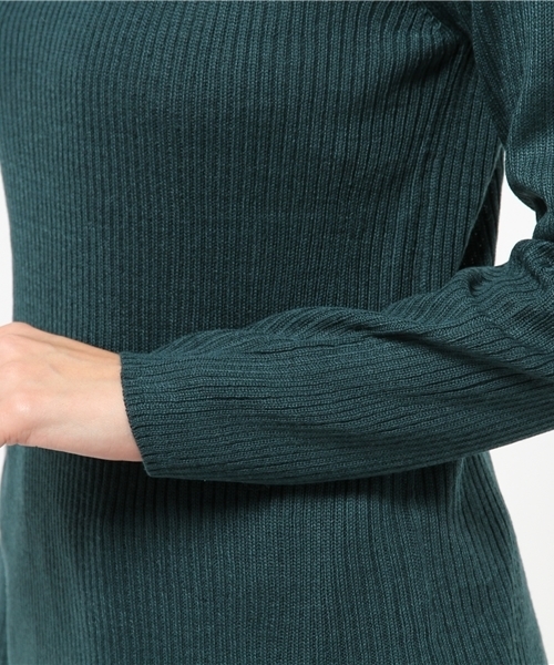 one after another NICE CLAUP（ワンアフターアナザーナイスクラップ）の「【ナイスクラップ】襟付リブニット（ニット/セーター・レディース・オフホワイト/グリーン/ボルドー/ブラック・FREE）」の12枚目の写真