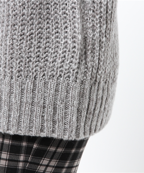 one after another NICE CLAUP（ワンアフターアナザーナイスクラップ）の「【ナイスクラップ】襟付リブニット（ニット/セーター・レディース・オフホワイト/グリーン/ボルドー/ブラック・FREE）」の13枚目の写真