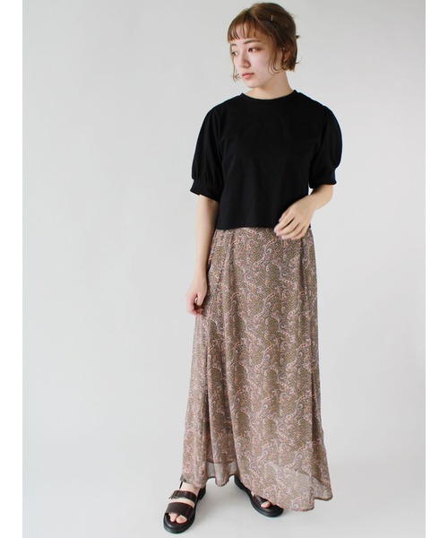 ehka sopo（エヘカソポ）の「柄アソートマーメイドスカート（スカート・レディース・ベージュ/ブラック/カーキ・ﾌﾘ-）」の6枚目の写真