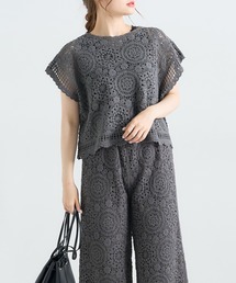 PUAL CE CIN | コード糸レースプルオーバー(ニット/セーター)