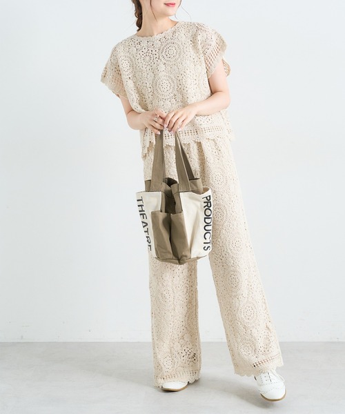 PUAL CE CIN（ピュアルセシン）の「コード糸レースプルオーバー（ニット/セーター・レディース・ブラック/グレー/ナチュラル・FREE）」の9枚目の写真