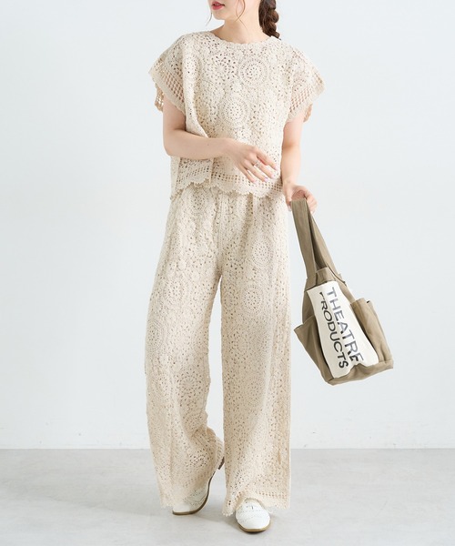 PUAL CE CIN（ピュアルセシン）の「コード糸レースプルオーバー（ニット/セーター・レディース・ブラック/グレー/ナチュラル・FREE）」の18枚目の写真