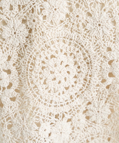 PUAL CE CIN（ピュアルセシン）の「コード糸レースプルオーバー（ニット/セーター・レディース・ブラック/グレー/ナチュラル・FREE）」の8枚目の写真