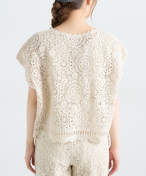 PUAL CE CIN（ピュアルセシン）の「コード糸レースプルオーバー（ニット/セーター・レディース・ブラック/グレー/ナチュラル・FREE）」の17枚目の写真