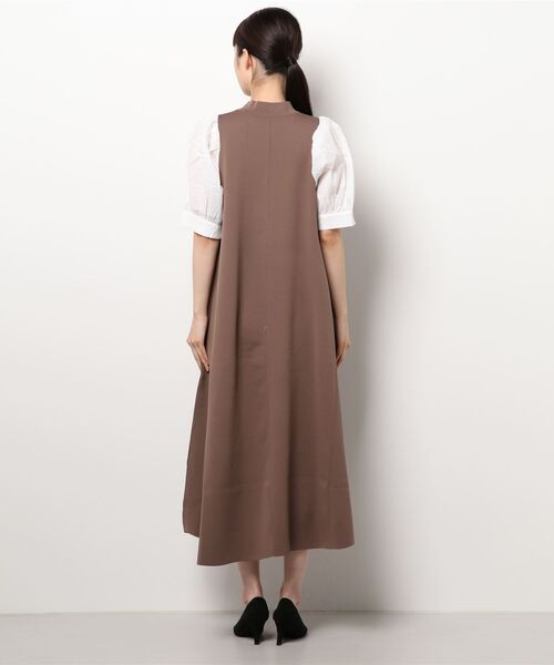 N.(N. Natural Beauty Basic)(エヌエヌナチュラルビューティーベーシック)の「◆ボリュームパフニットワンピース(ワンピース・レディース・ブラック/モカ・MEDIUM)」の18枚目の写真