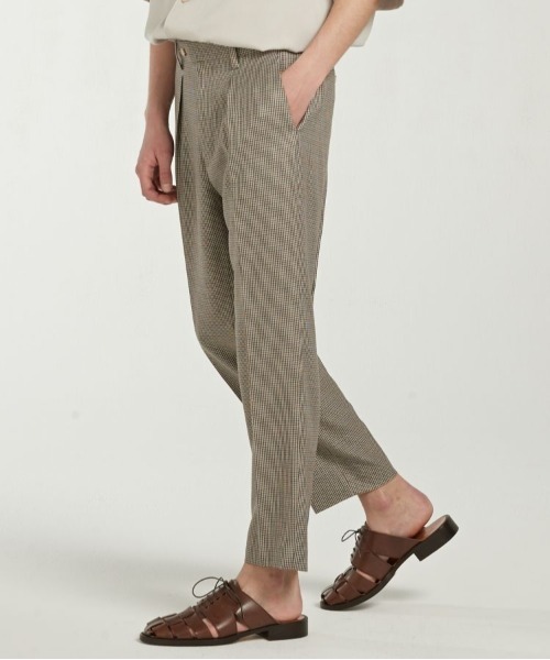 LIDNM（リドム）の「GUN CLUB CHECK SLACKS（スラックス・メンズ・ベージュ・SMALL/LARGE）」の6枚目の写真