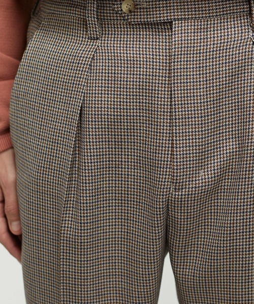 LIDNM（リドム）の「GUN CLUB CHECK SLACKS（スラックス・メンズ・ベージュ・SMALL/LARGE）」の3枚目の写真