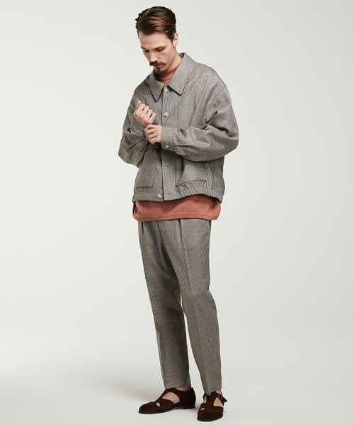 LIDNM（リドム）の「GUN CLUB CHECK SLACKS（スラックス・メンズ・ベージュ・SMALL/LARGE）」の4枚目の写真