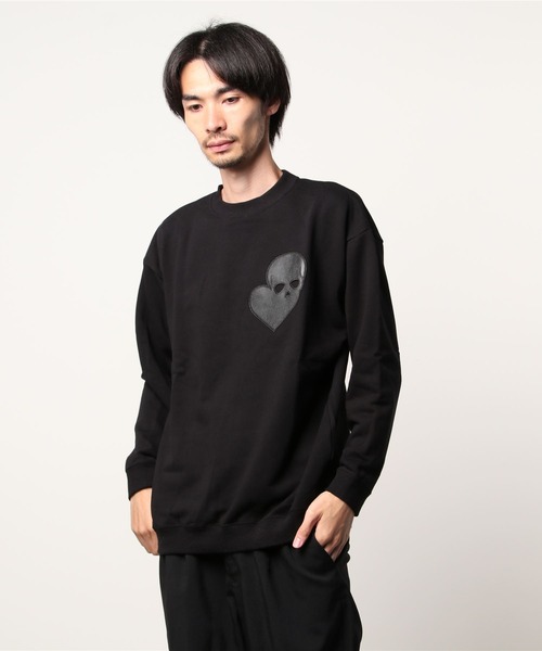 LOVELESS(ラブレス)の「ビッグラブスカルワッペンスウェット(スウェット・メンズ・オフホワイト/ブラック・S/M/L)」の2枚目の写真