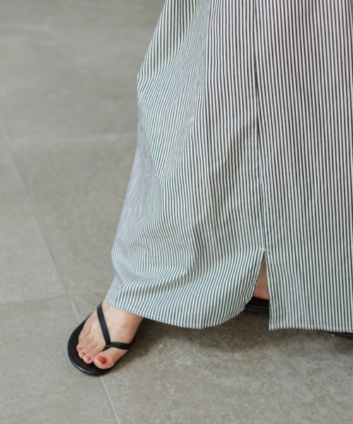 Kastane（カスタネ）の「ストライプマキシシャツワンピース（ワンピース・レディース・レッド/ブラック・FREE）」の6枚目の写真