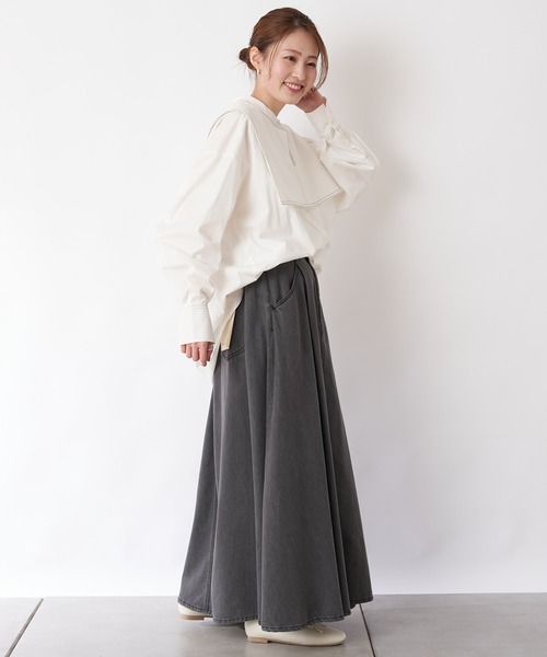 CIAOPANIC TYPY（チャオパニックティピー）の「【2WAY】セーラーカラーブラウス（シャツ/ブラウス・レディース・ブラック/ピンク/ホワイト・ONE SIZE）」の7枚目の写真