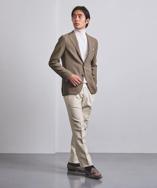 UNITED ARROWS（ユナイテッドアローズ）の「＜UNITED ARROWS＞ ドビー 2ボタン アンコンストラクション ジャケット（テーラードジャケット・メンズ・ベージュ/ネイビー・42/44/46/54/48/52/50）」の4枚目の写真