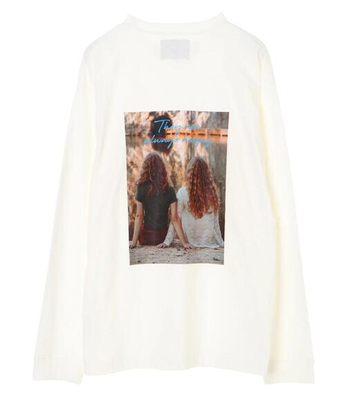 SEVENDAYS=SUNDAY（セブンデイズサンデイ）の「フォトプリントロンTEE　＊（Tシャツ/カットソー・レディース・イエロー/ブルー/グリーン・M/L）」の10枚目の写真