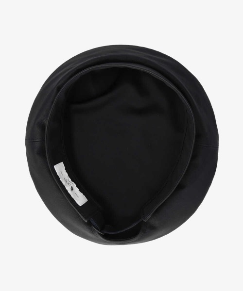 arth(アース)の「arth Lether Beret(ハンチング/ベレー帽・メンズ・ブラック・57~59cm)」の4枚目の写真