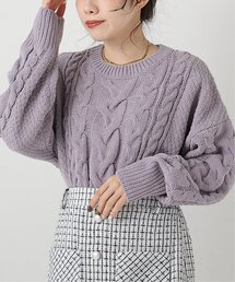 RAY CASSIN | モールケーブルショート丈プルオーバー(ニット/セーター)