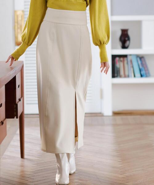 INGNI（イング）の「ツイルナロー／スカート（スカート・レディース・グリーン/ボルドー/ブラウン/ブラック/ブラック系その他/アイボリー系・FREE）」の5枚目の写真