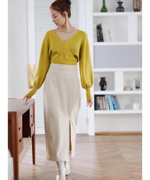 INGNI（イング）の「ツイルナロー／スカート（スカート・レディース・グリーン/ボルドー/ブラウン/ブラック/ブラック系その他/アイボリー系・FREE）」の11枚目の写真